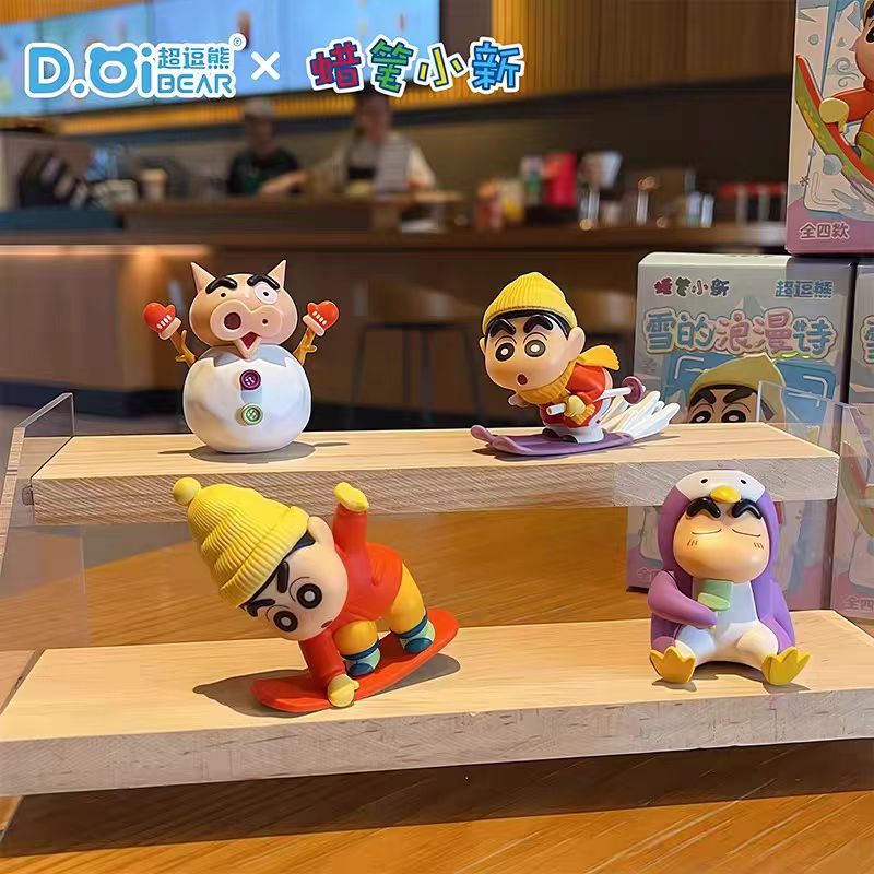 蜡笔小新雪的浪漫诗系列摆件超逗熊