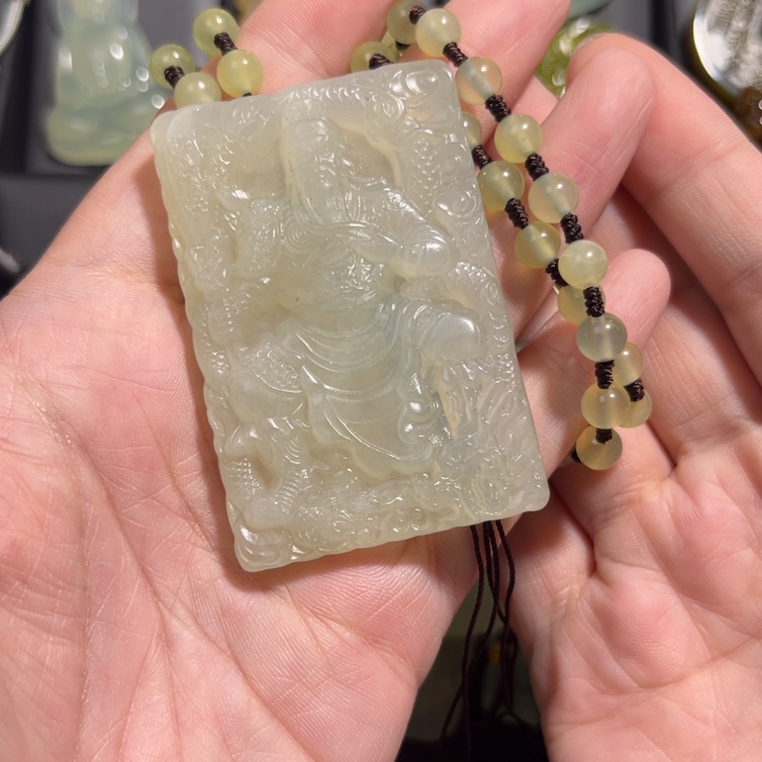 蛇纹石玉未镶嵌吊坠(不含链)