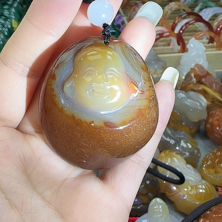 玛瑙/玉髓合金手把件