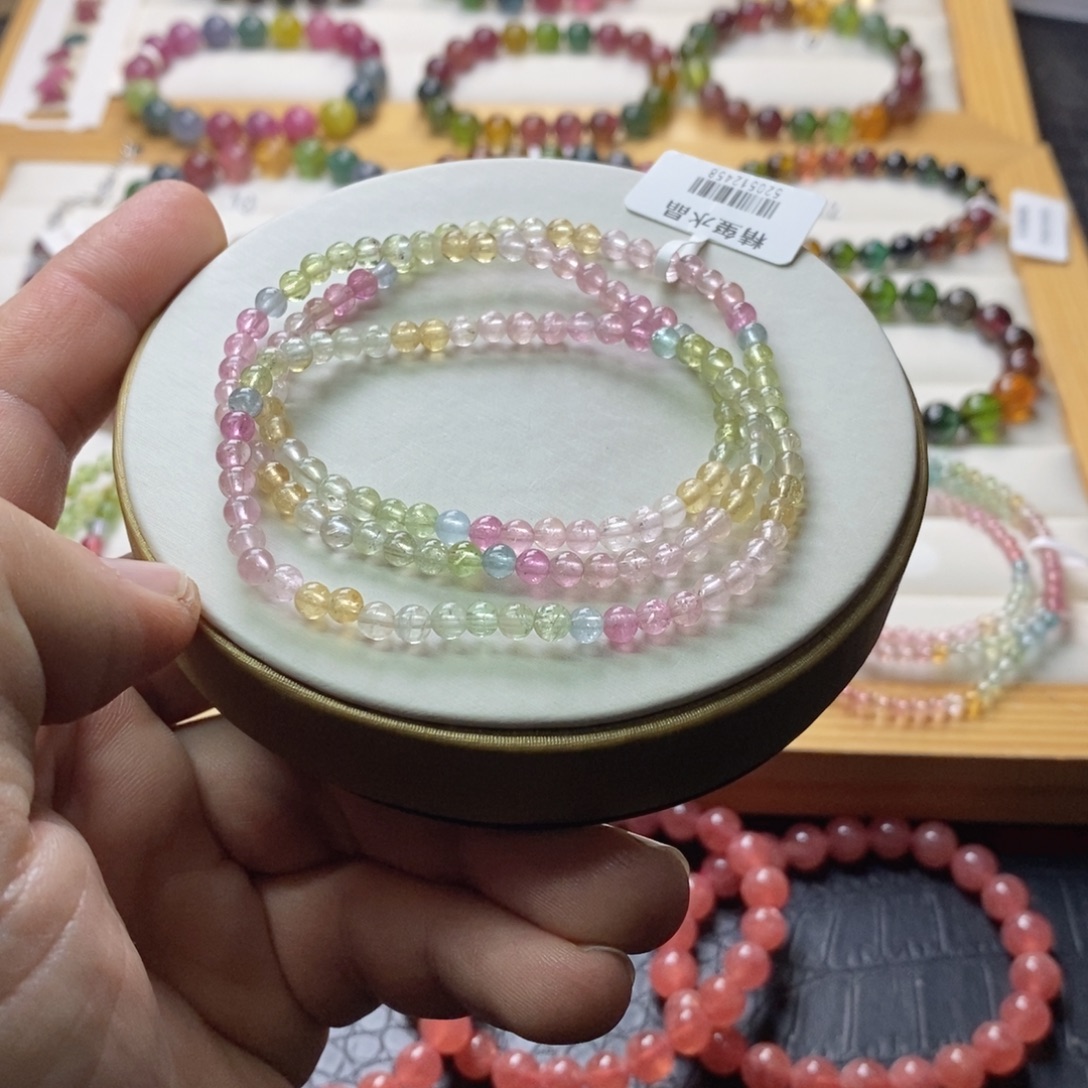 碧玺未镶嵌碧玺手链