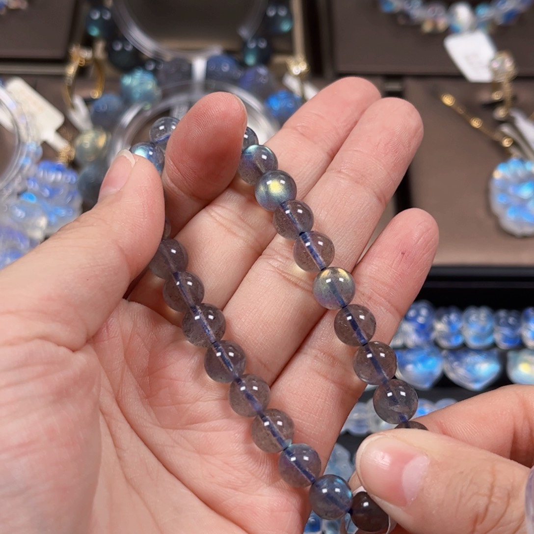 长石手串未镶嵌翻**衣7.5左右