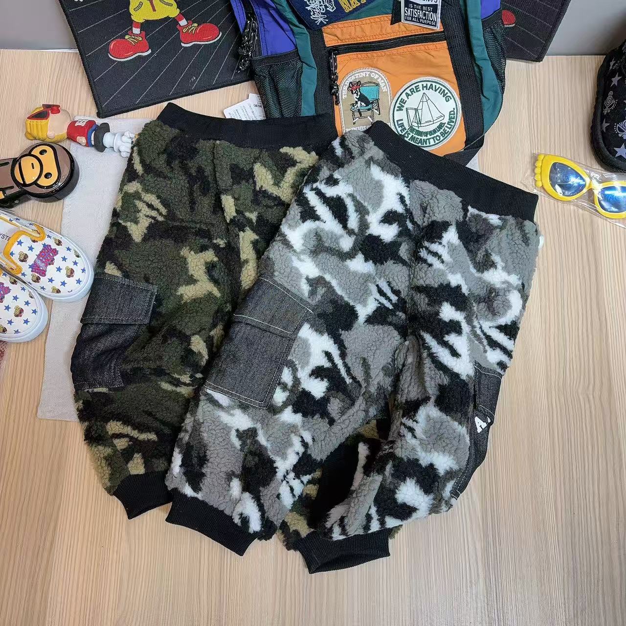 *6820【迷彩羔绒】时尚休闲百搭冬季儿童休闲裤