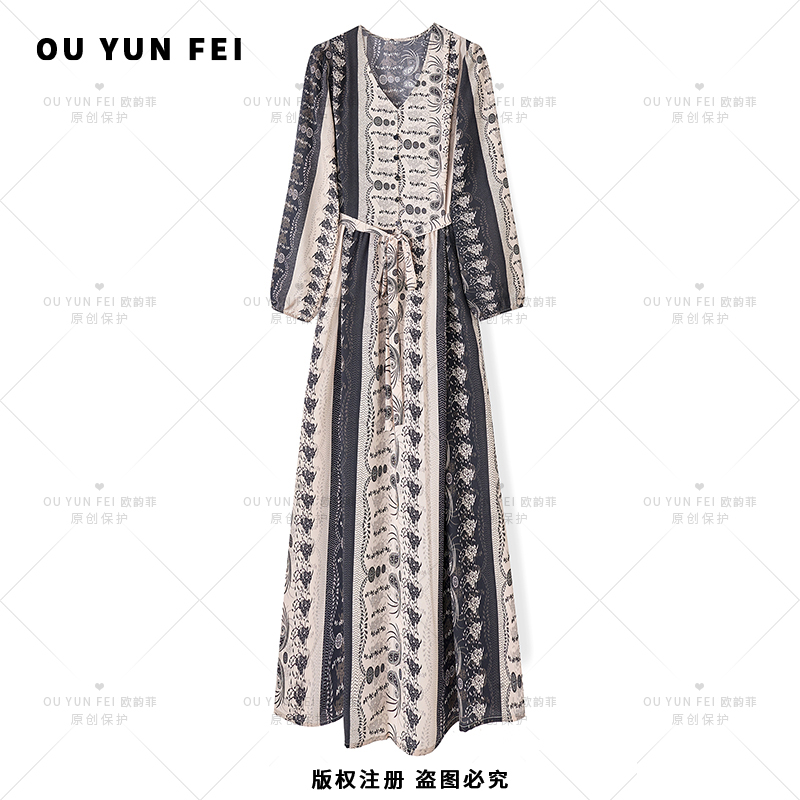 气质连衣裙夏季新款显瘦穿搭轻奢女装洋气高级长裙F1937