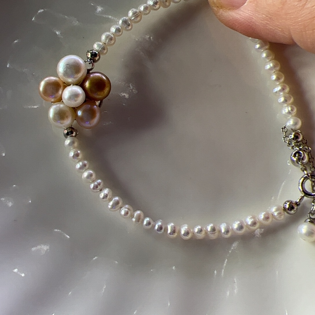 淡水珍珠合金手绳