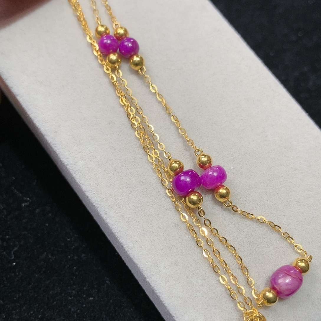 苏纪石（舒俱来）18K金镶嵌项链