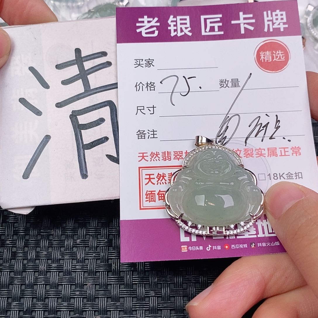 翡翠银S925镶嵌颈饰