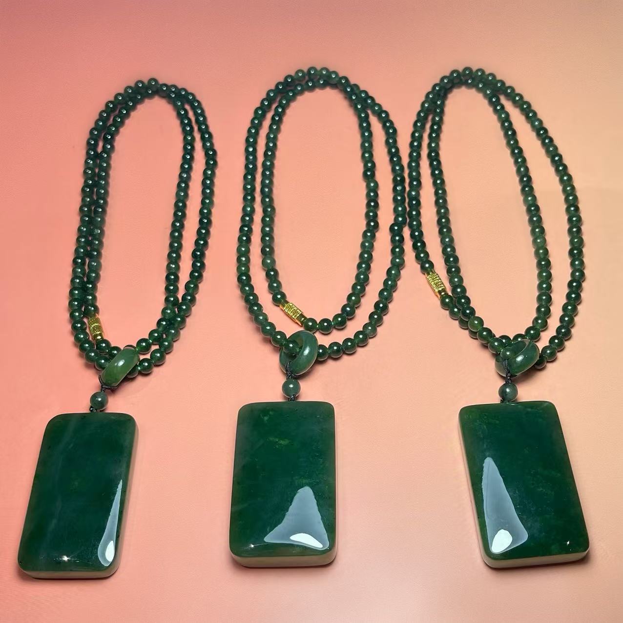 和田碧玉无事牌吊坠多样性发货拍一发一