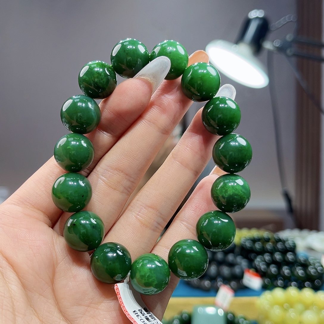 手串未镶嵌和田玉纯天然和田玉俄碧5号矿k14