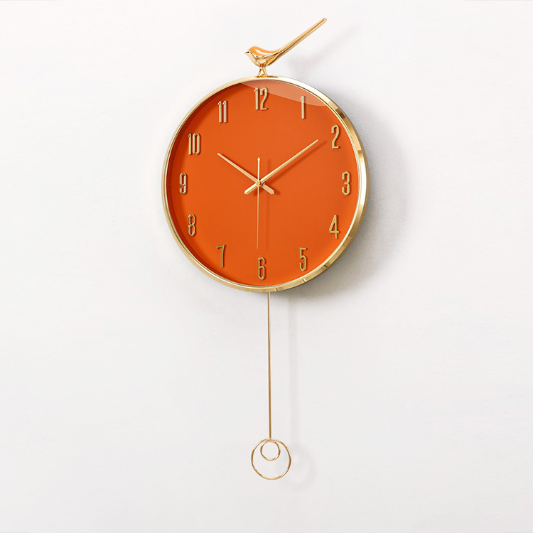 现代简约挂钟家用客厅装饰壁钟创意极简静音北欧风家居饰品工艺品