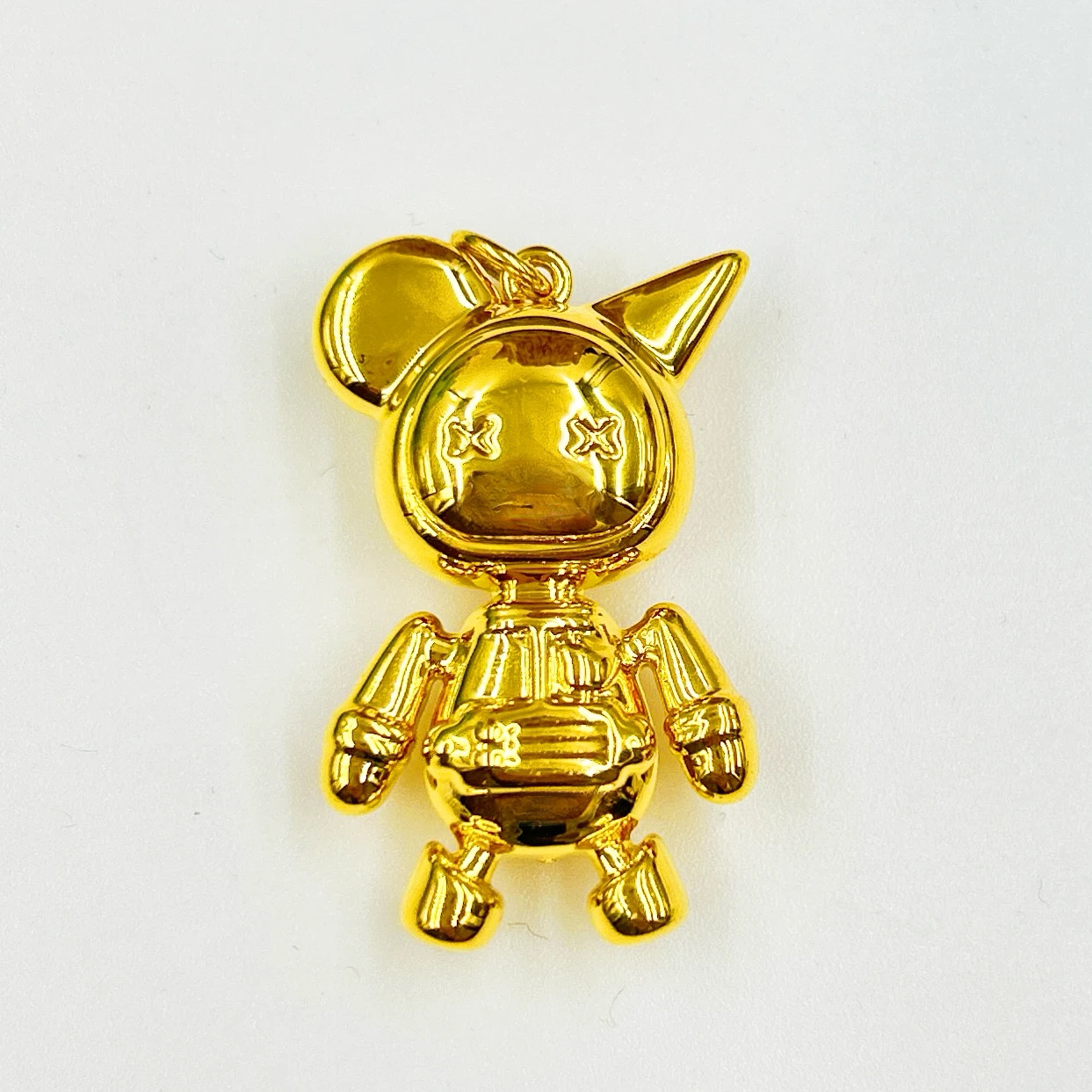 足金999 机械熊吊坠 5D黄金A3