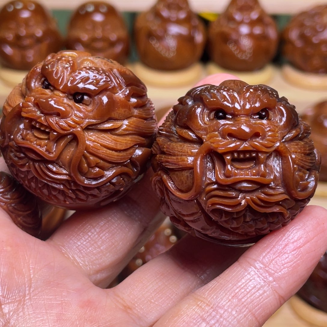 橄榄核手串/手链⭐️****玉华龙珠一对