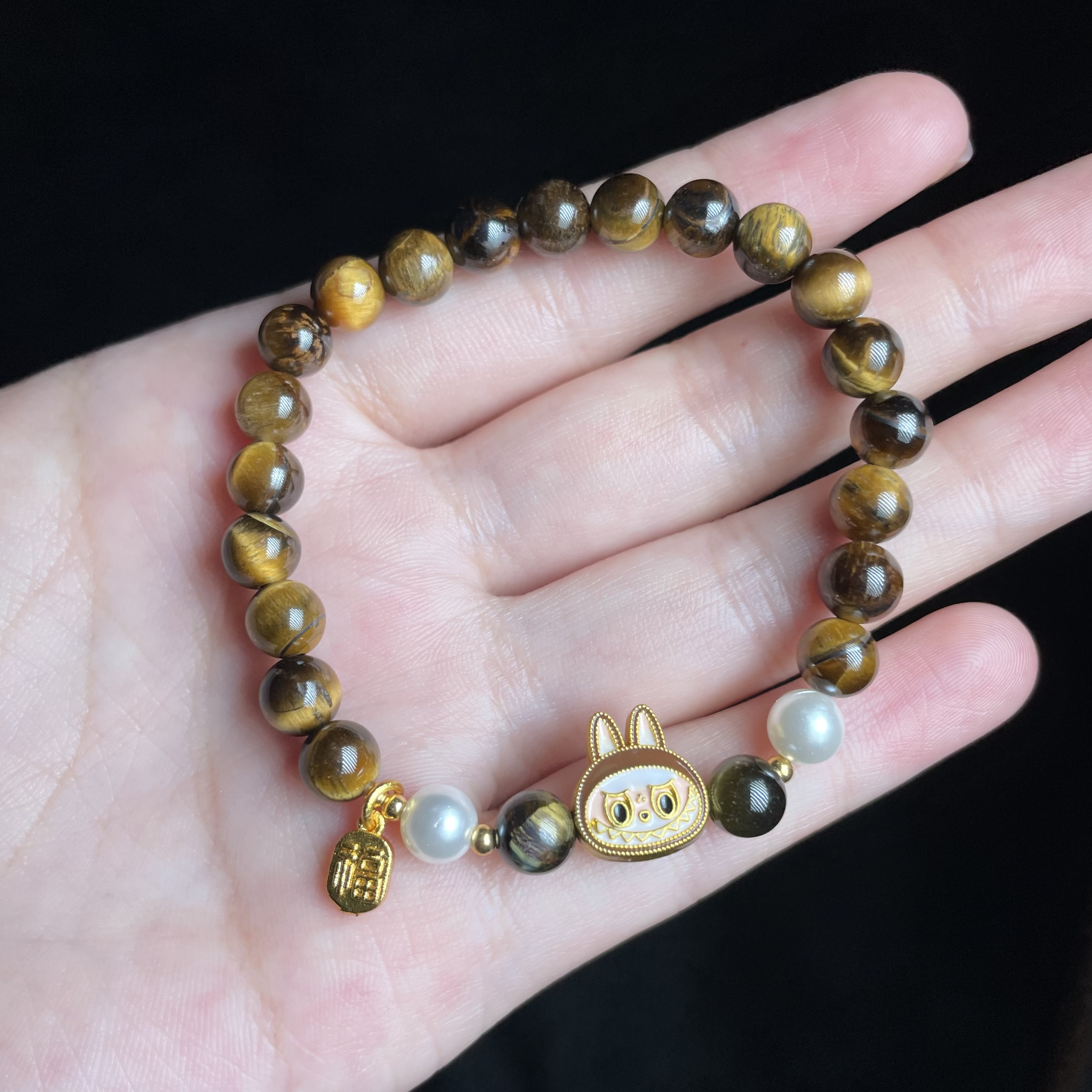 L【玉总珠宝】虎眼石手串-约6mm 多样性发一 CAN1400649