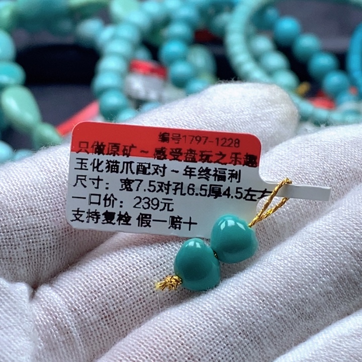 上***财绿松石未镶嵌珠宝奇石