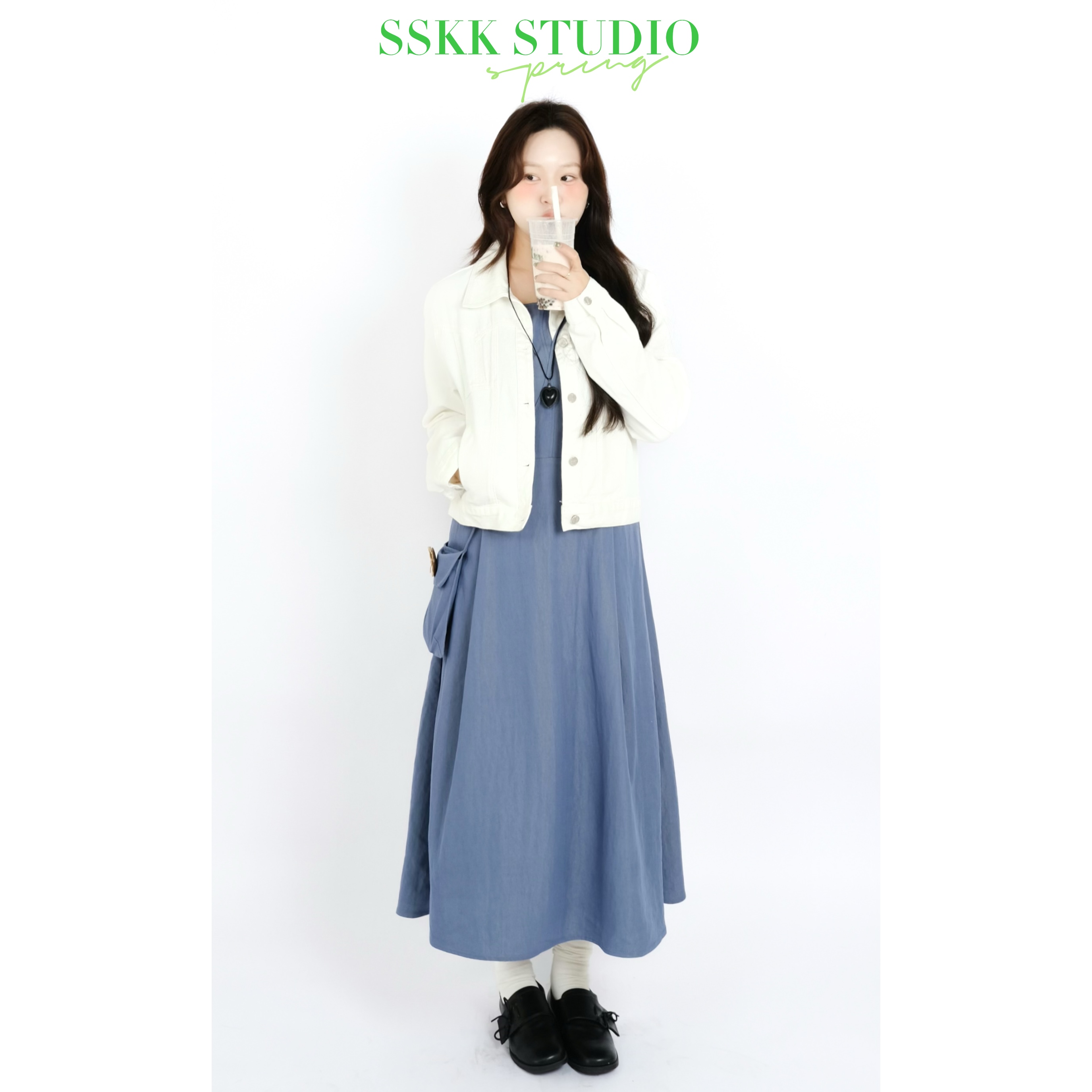 KMZY/KMZY山_山【高智韩女】微胖mm韩版简约大气无袖背心裙（带包包）