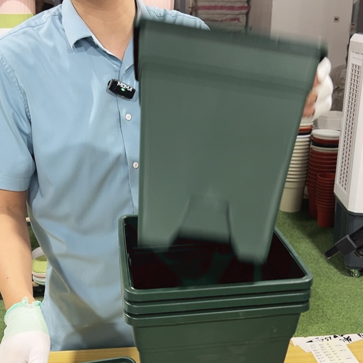 特价方形200口20高22军绿带托4只