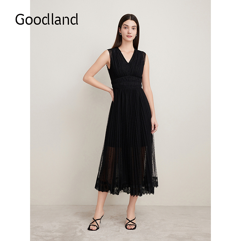 【晨粉专享价】Goodland美地女装连衣裙LC34205020