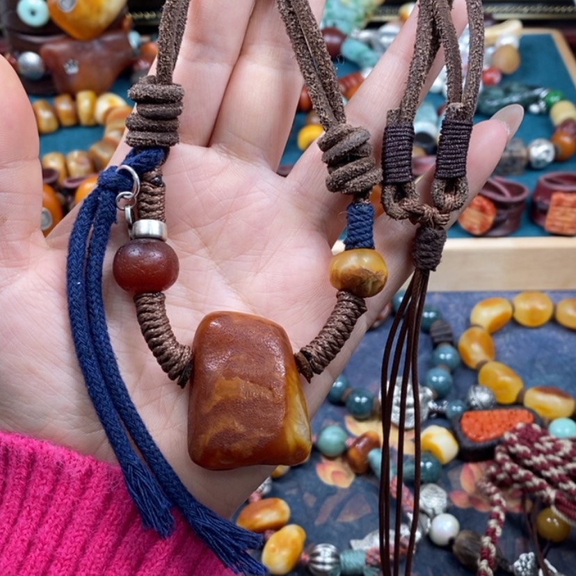 【闪购商品】蜜蜡颈饰未镶嵌项链