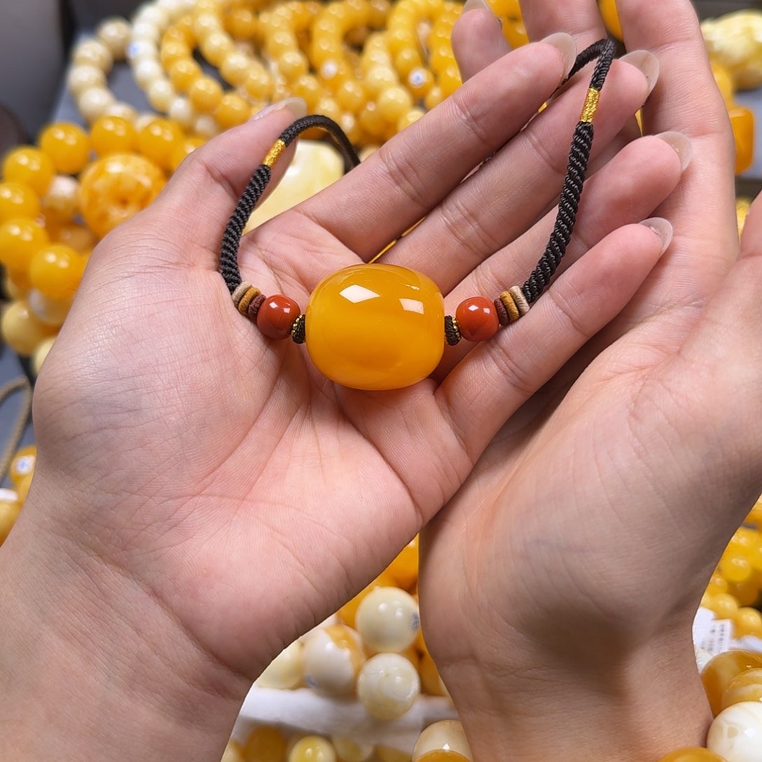 蜜蜡珠宝奇石未镶嵌锁骨珠