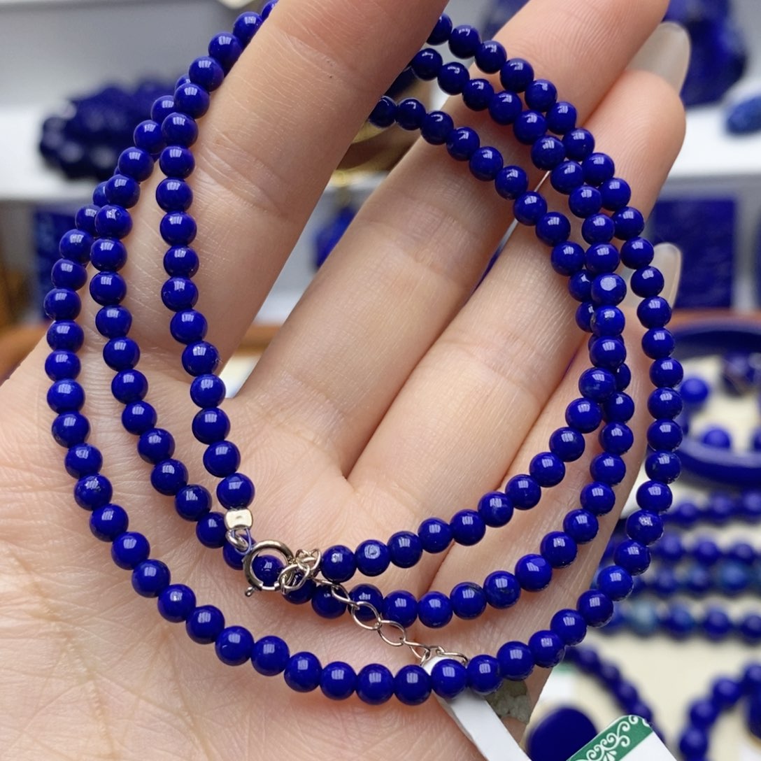 青金石未镶嵌手链3.7mm