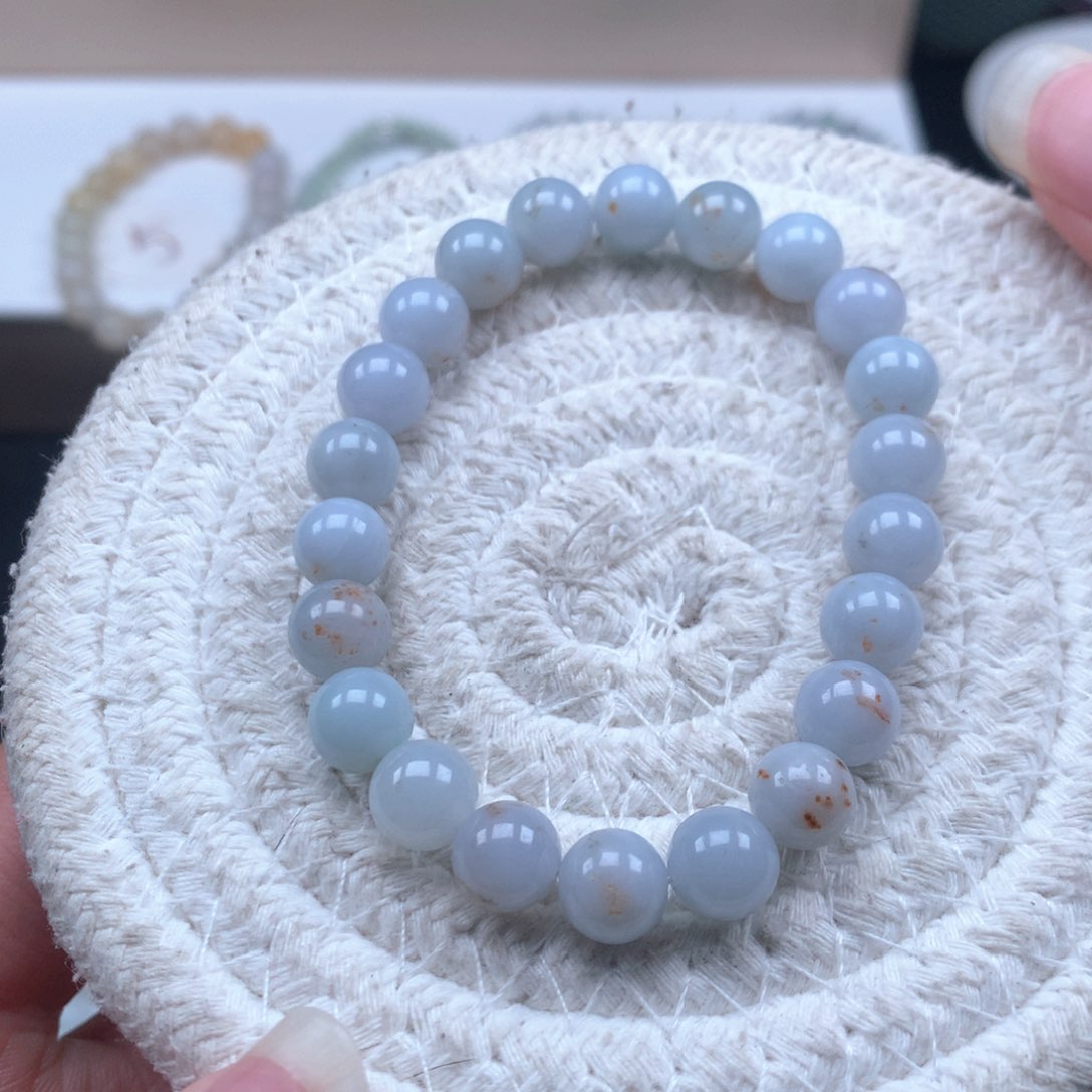 未镶嵌手链翡翠砂金  卡8.2