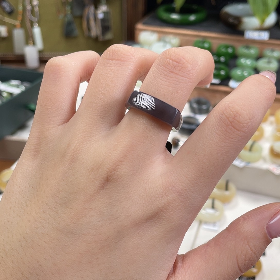 和田玉未镶嵌戒指1-内径17.1