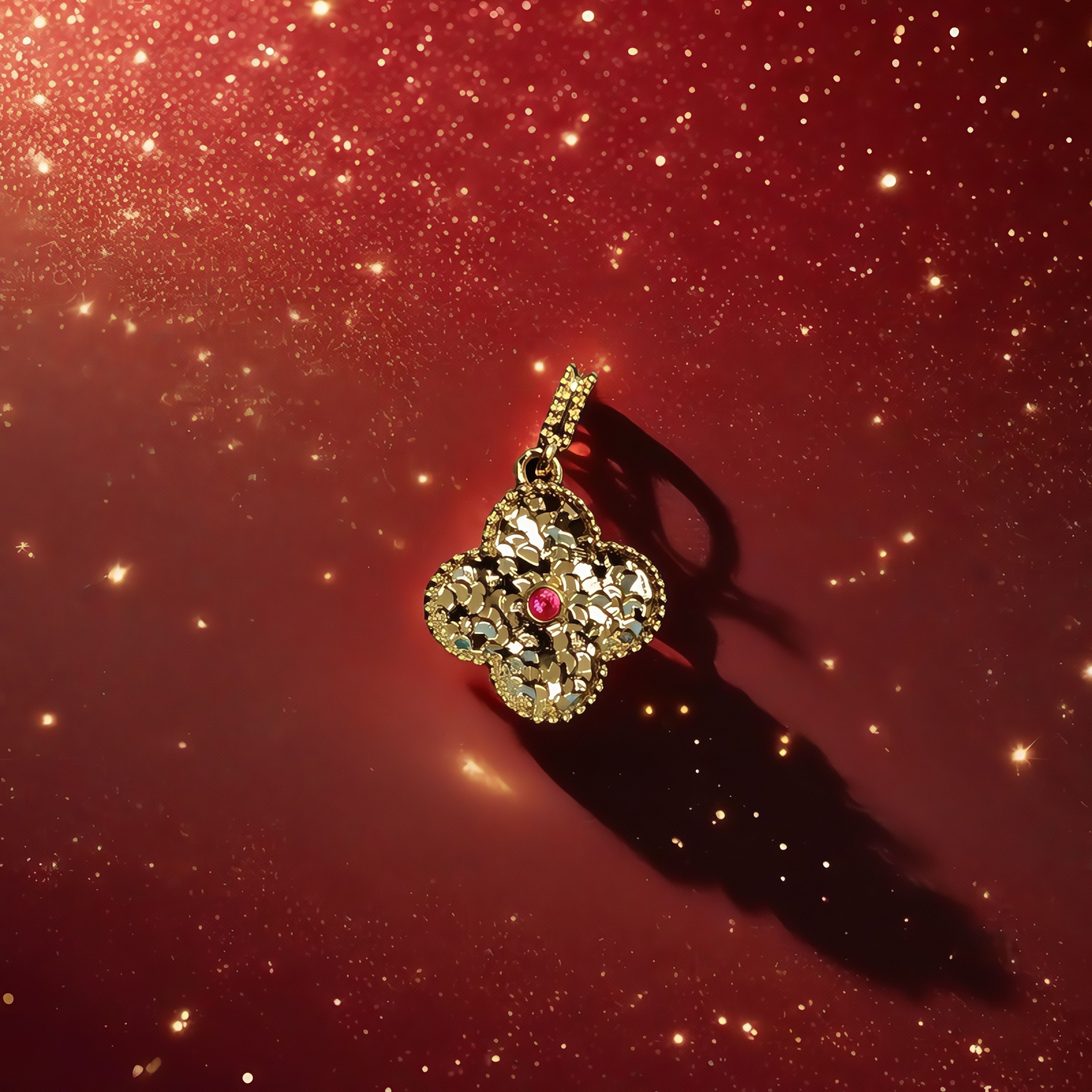 【BZ】18K金时尚百搭四叶草草吊坠 （赠链）