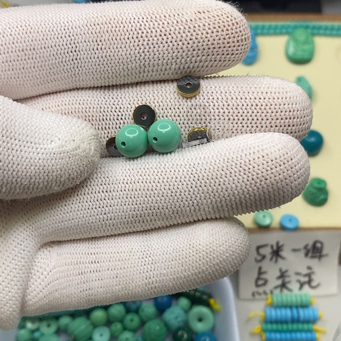 ****』卡8mm圆珠高瓷绿色