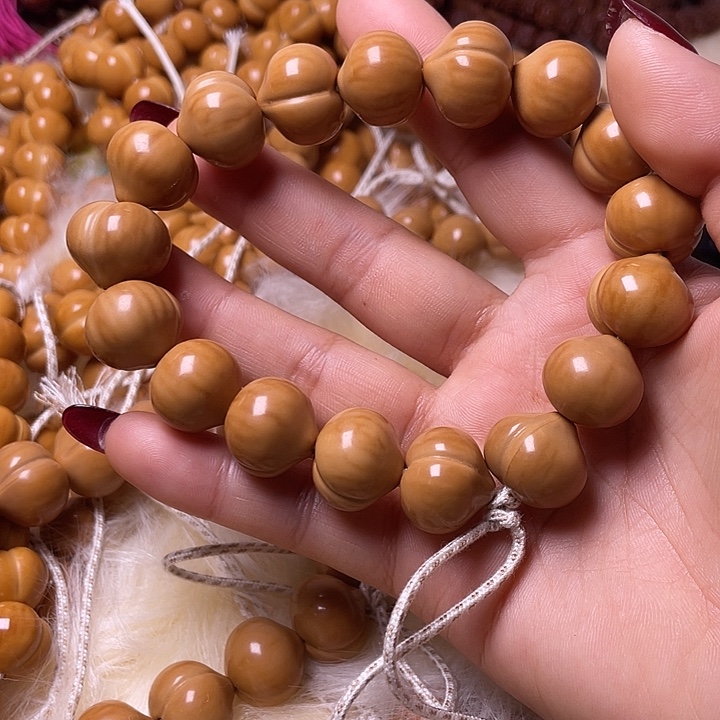 你***生猴头核桃手串17尺寸镜面柯基屁桃手持全品无暇