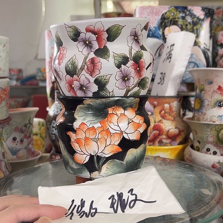 勿***安景德镇幸运花盆性价比超高