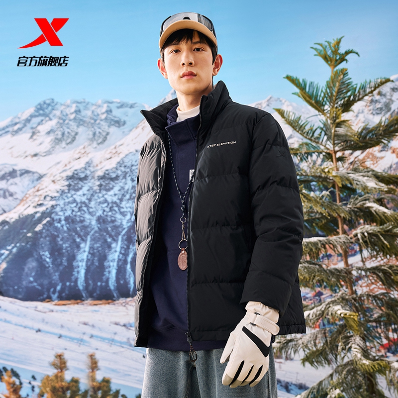 特步羽绒服男2025冬季新款加厚保暖运动羽绒外套976429190248