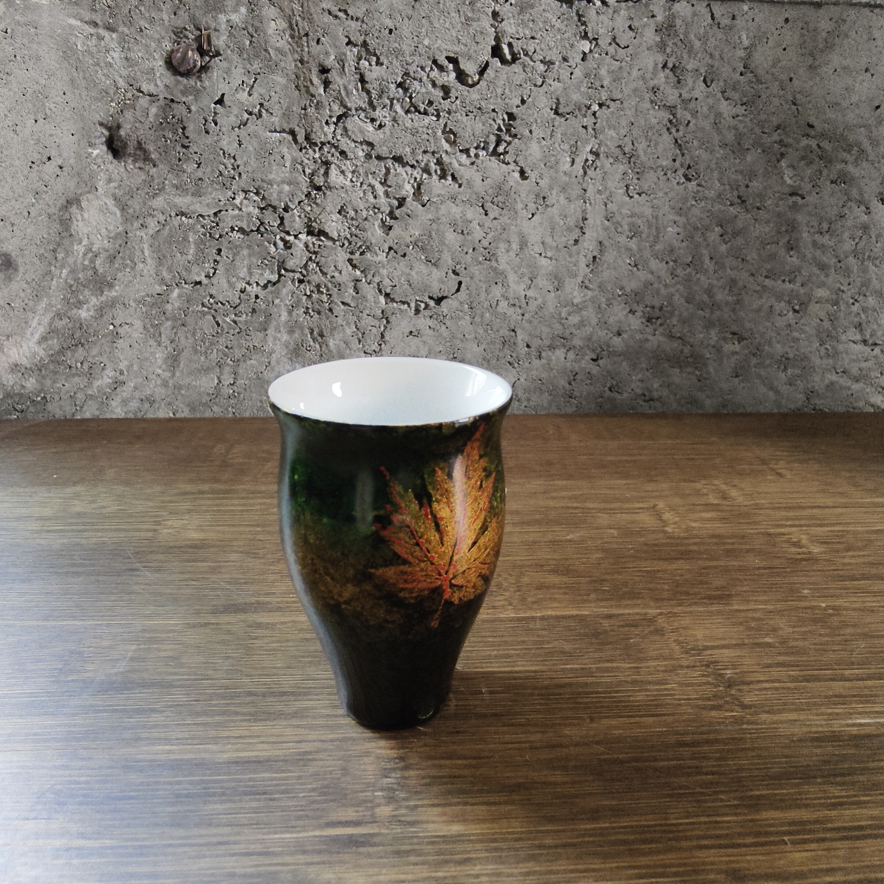 漆器洒绘枫叶闻香杯