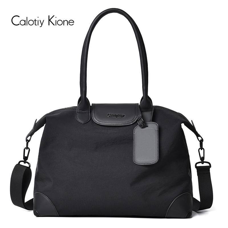 百搭旅行包女士日式便携欧美风纯色日韩商务防水轻便