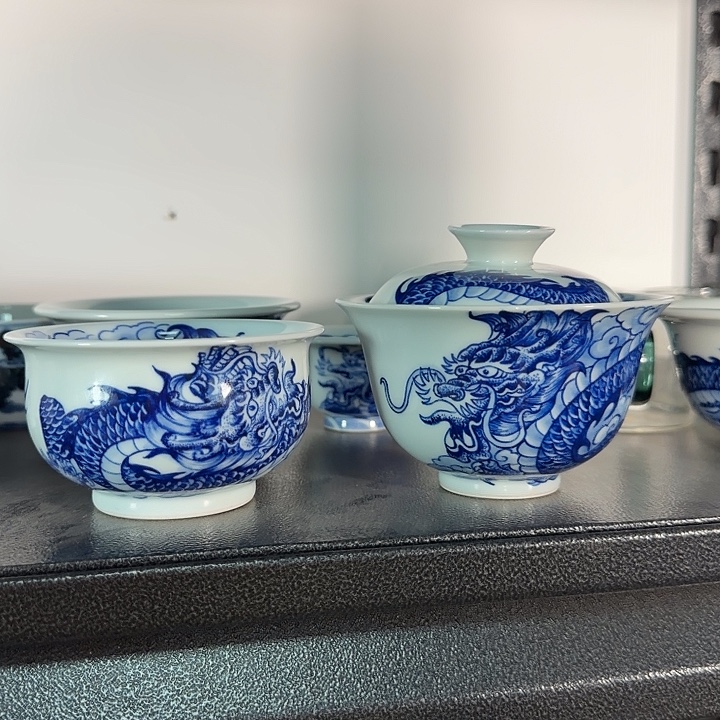 鑫***8青花祥云龙凤套装