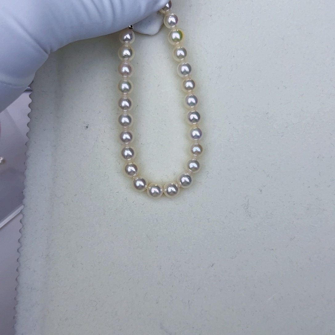 海水珍珠海水akoya设计款手链6-7mm银S925镶嵌