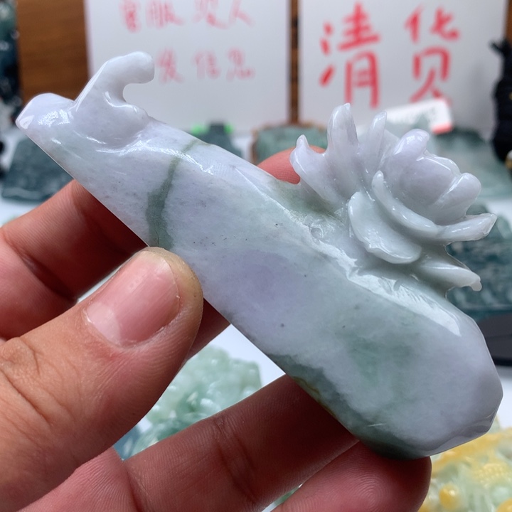 翡翠颈饰未镶嵌保真天然a货翡翠