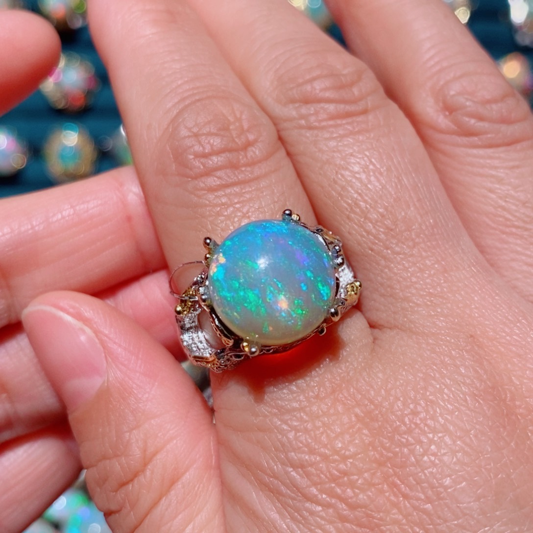 欧泊欧泊戒指银S925镶嵌