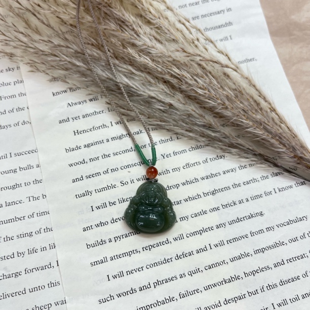 af和田玉佛公吊坠7*25mm-0502