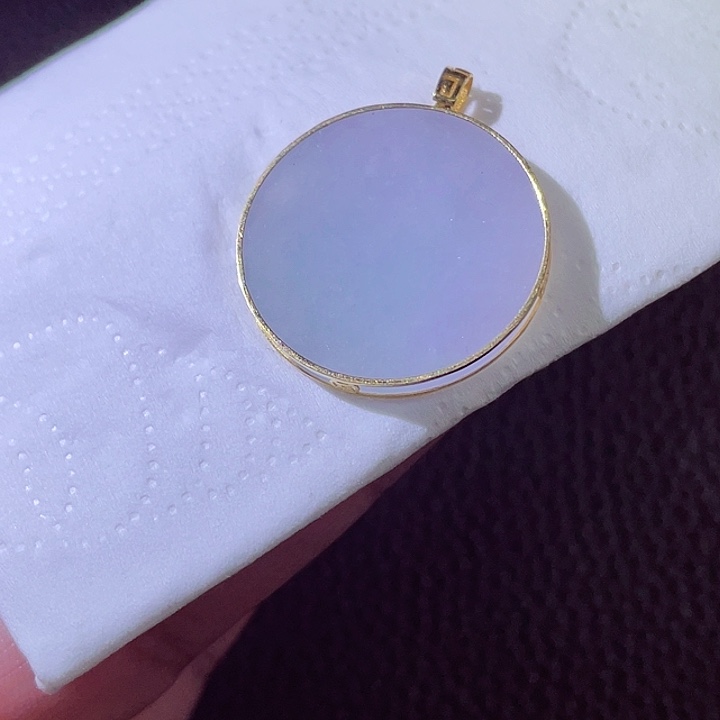 颈饰18K金镶嵌翡翠翡翠