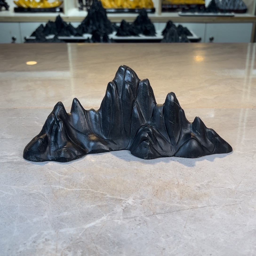 陶灵璧石手工雕刻奇石摆件