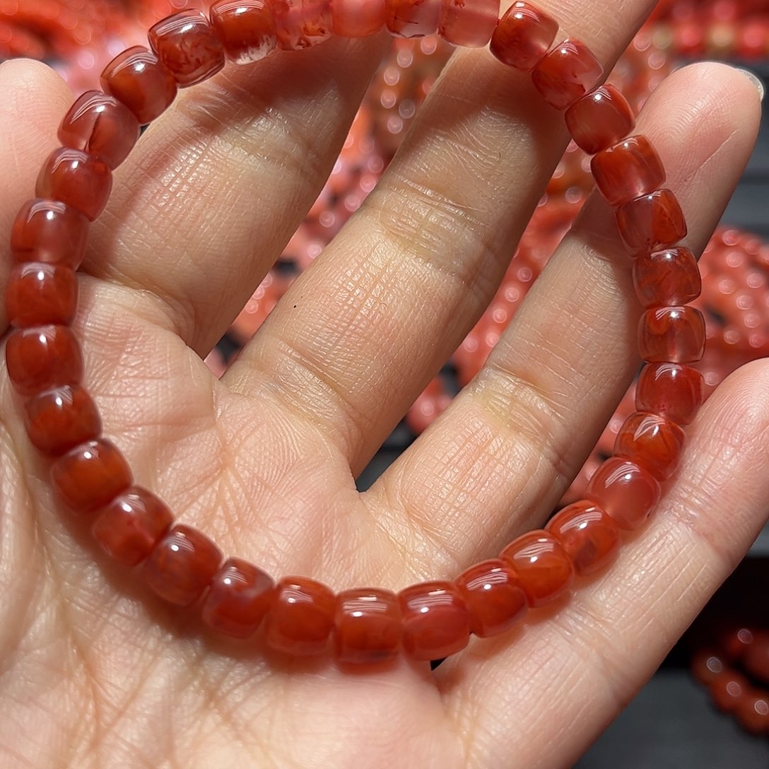 南红玛瑙手链未镶嵌酒*～