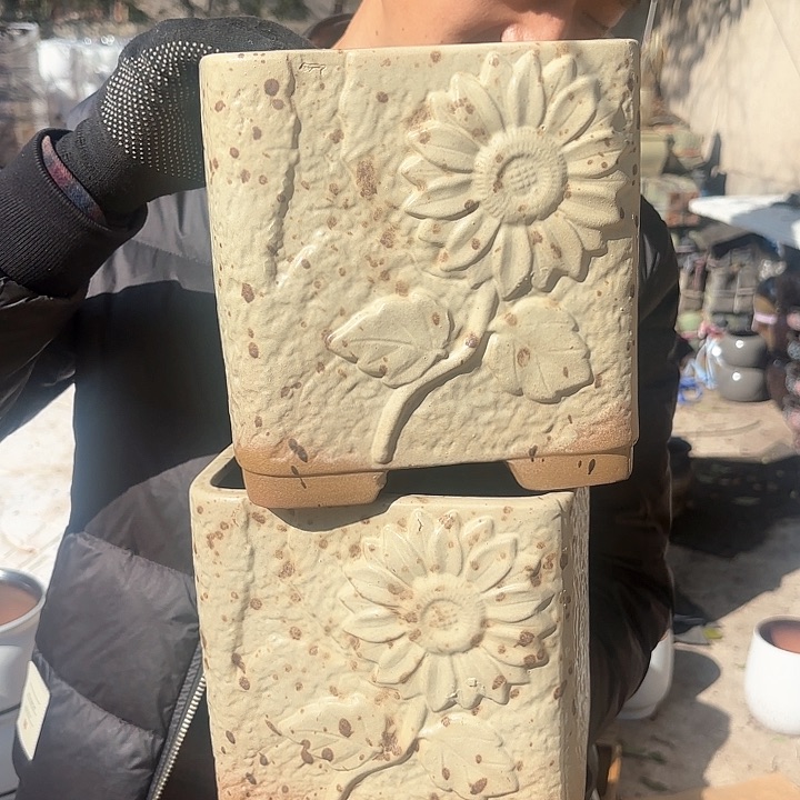 红陶复古两个口径19高度19