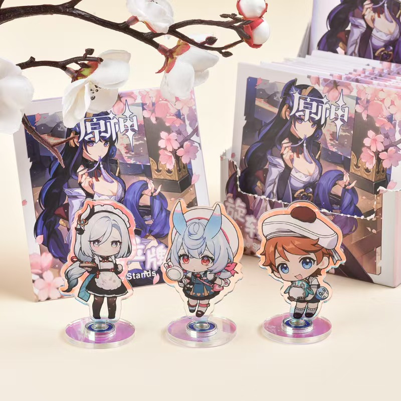 原神新款旋转摇摇乐立牌二创周边卡通摆件
