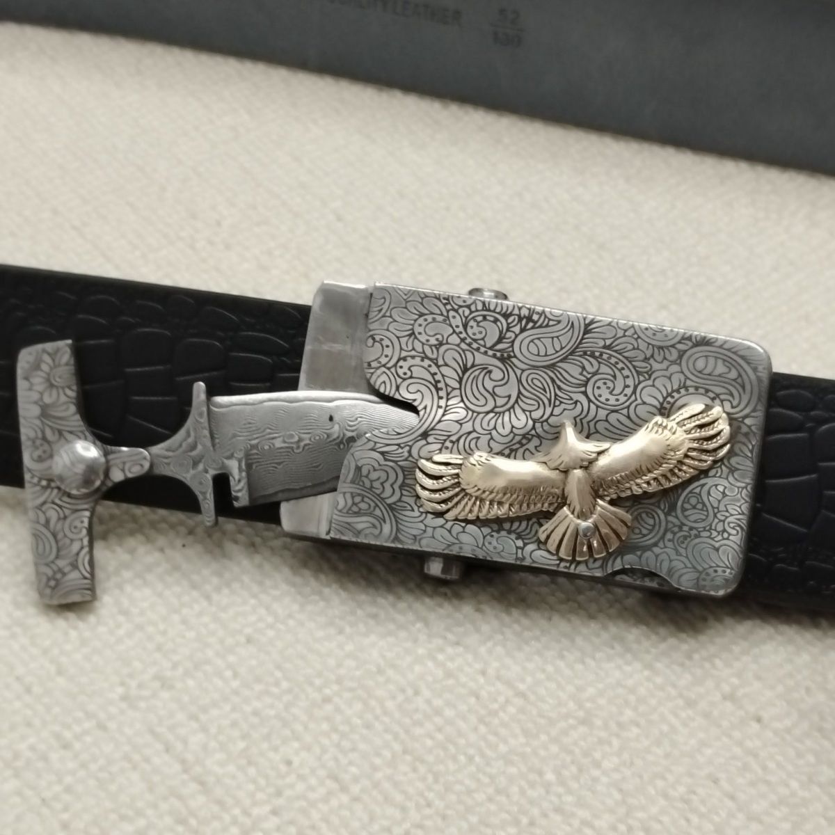 防身战术滚轴皮带扣男士头层牛皮裤带无孔无牙老式滚珠自动扣腰带