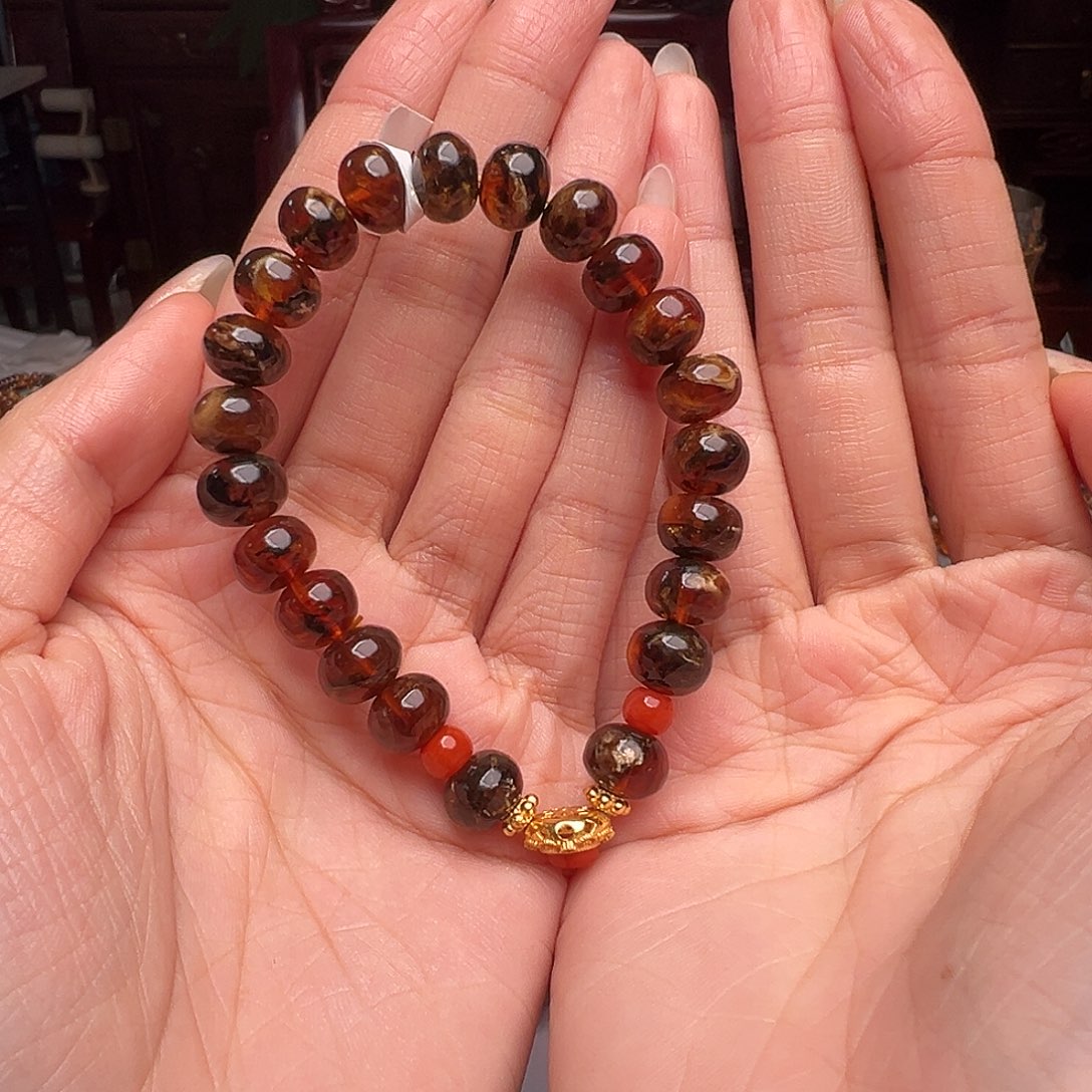 琥珀裸石未镶嵌抚顺琥珀10234。9mm