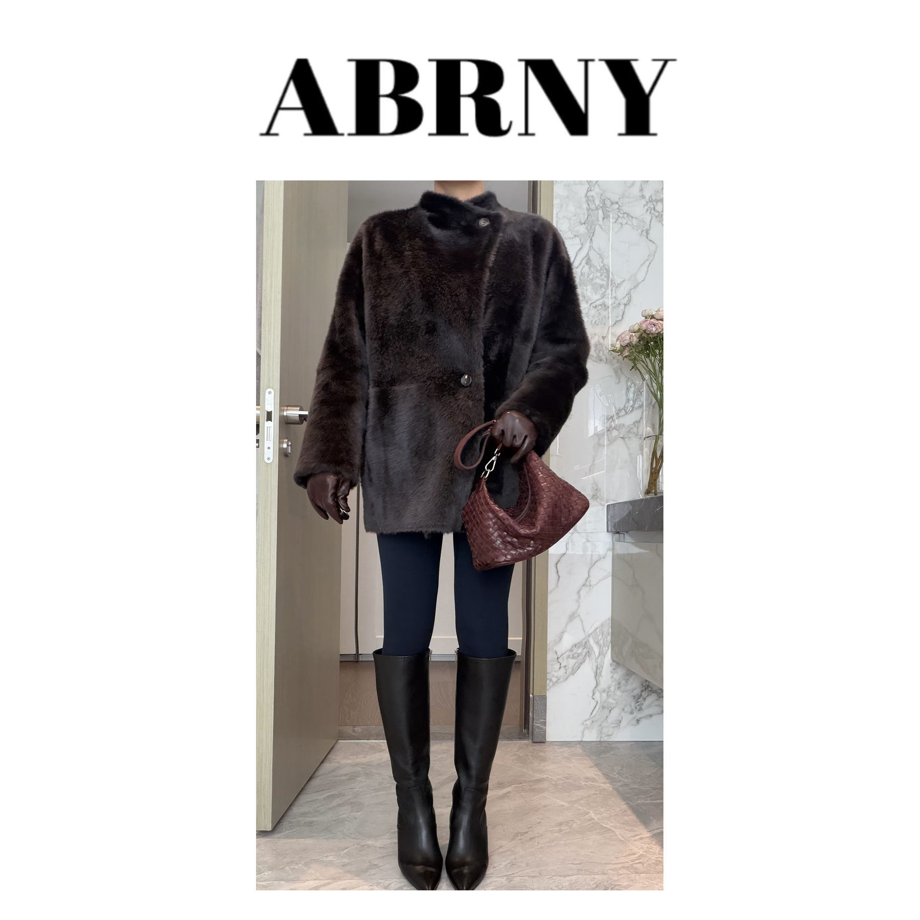 许小黑【降温归属】秋冬南非进口皮毛一体两面穿真皮羊毛皮通勤1712