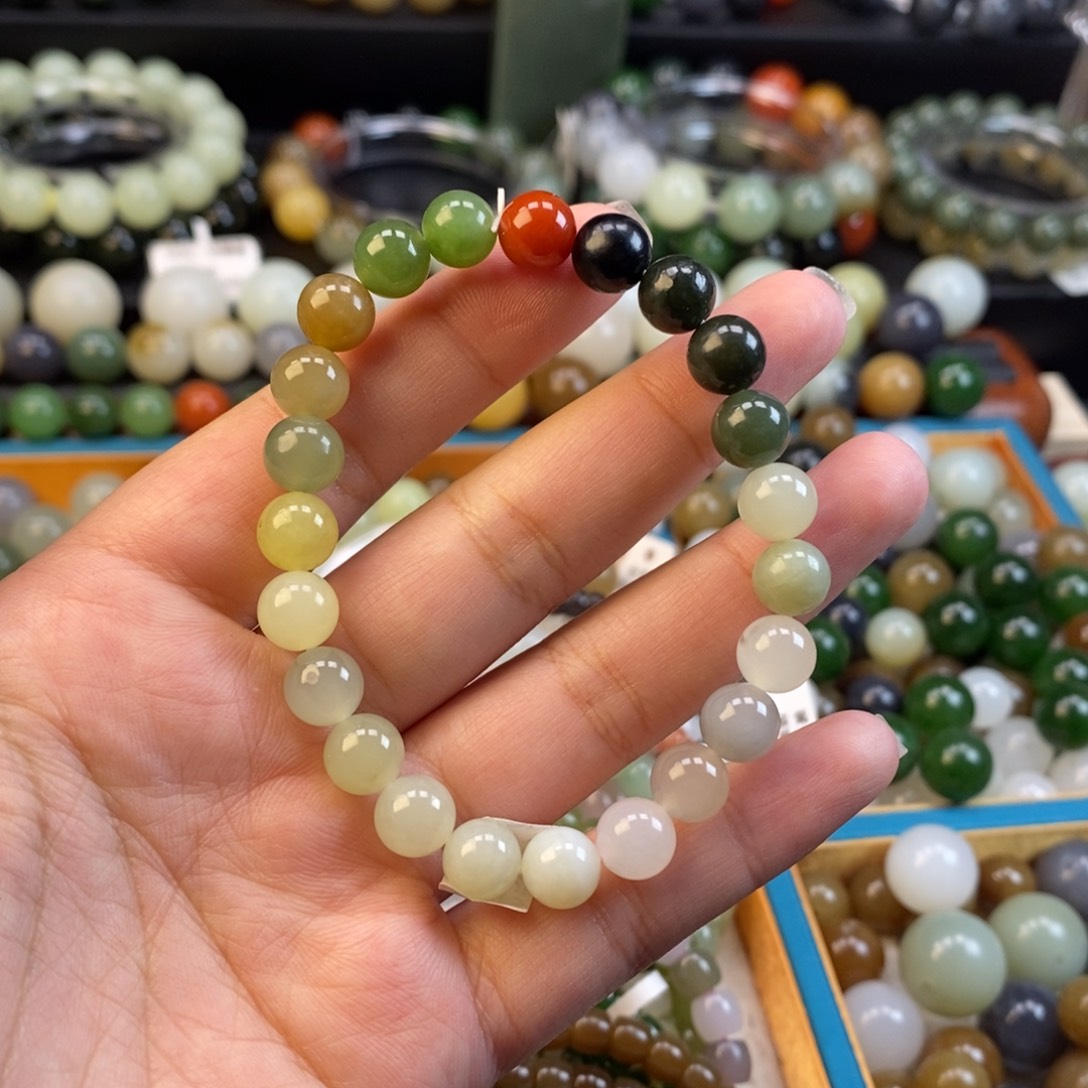 和田玉手串未镶嵌福利多宝手串z 8