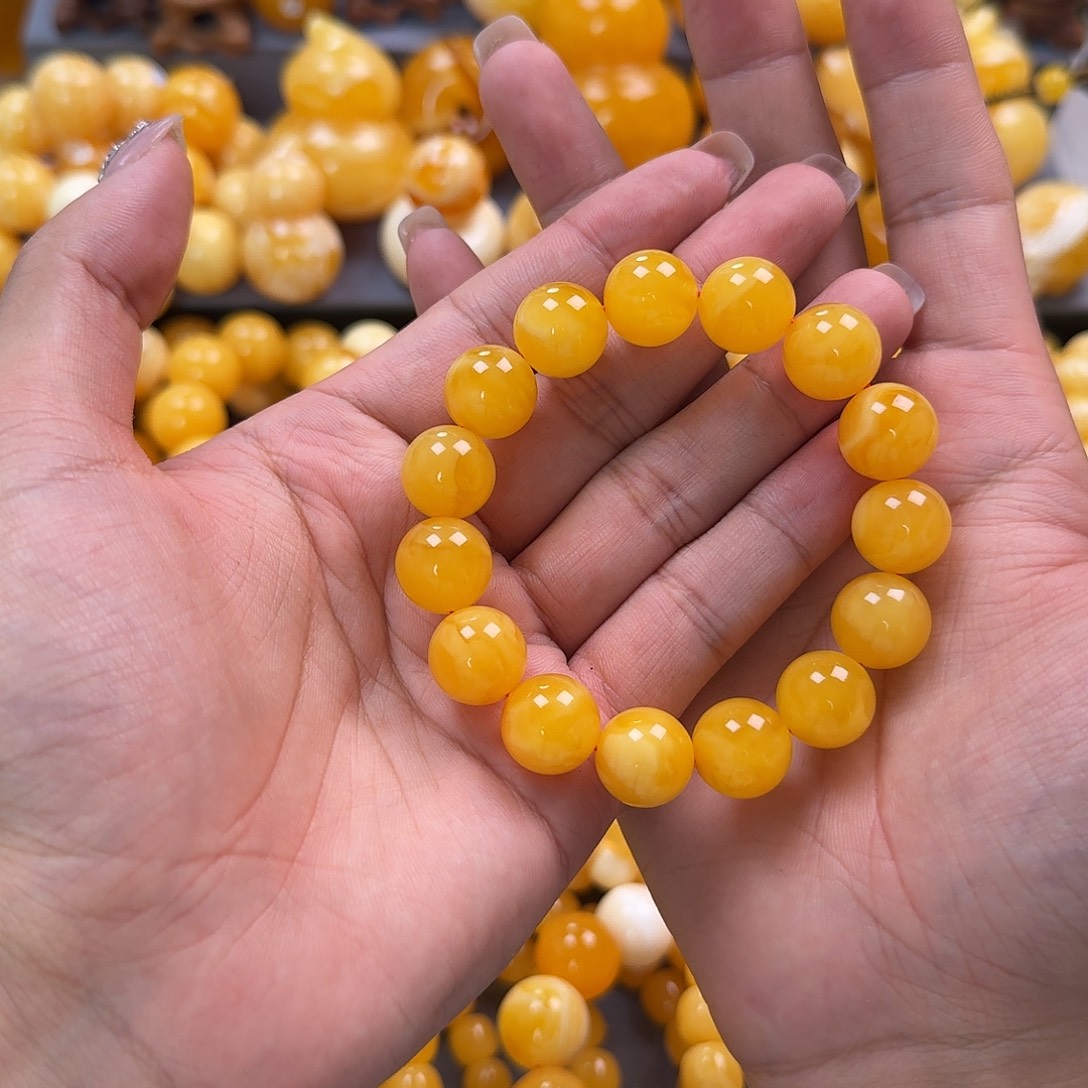 蜜蜡未镶嵌珠宝奇石同料14mm