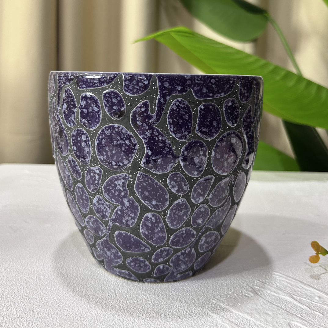 P23口17高16北欧亚光透气花盆适合发财树月季多肉等绿植花卉