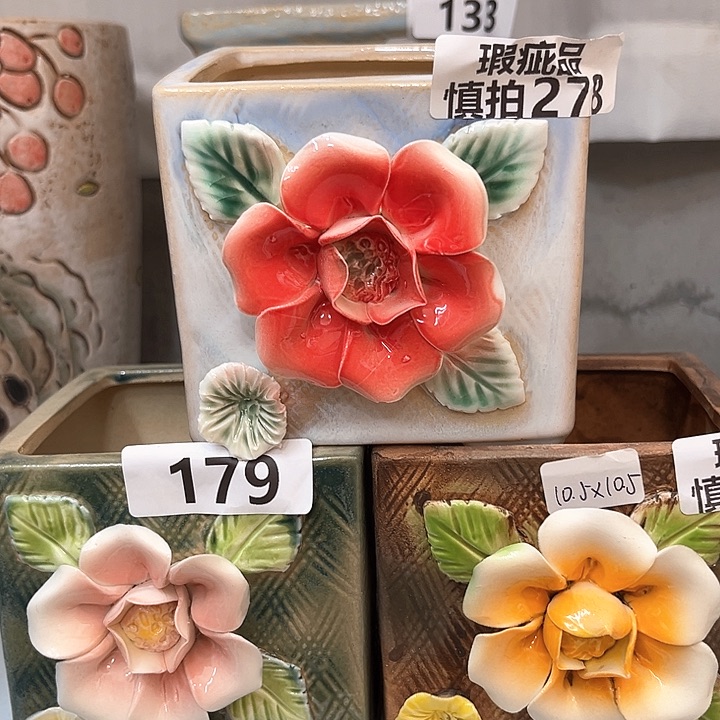 紫砂花盆粗陶材质多肉花盆