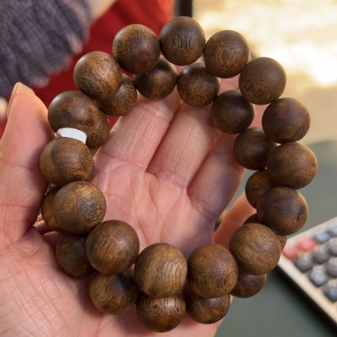 沉香手串白棋17克卡1.5多样性发1串